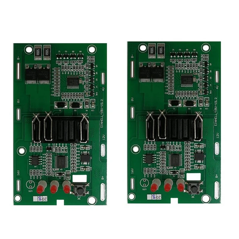 

2Pcs RISE-4511396 Li-Ion Battery Charging Protection Circuit Board Pcb Board For Einhell Power X-Change 18V 20V Lithium