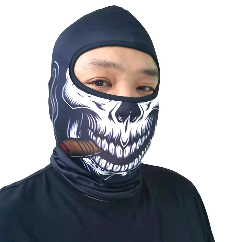 Бандана с черепом дышащая Балаклава маска шарф шея гетры Мужская защита для лица