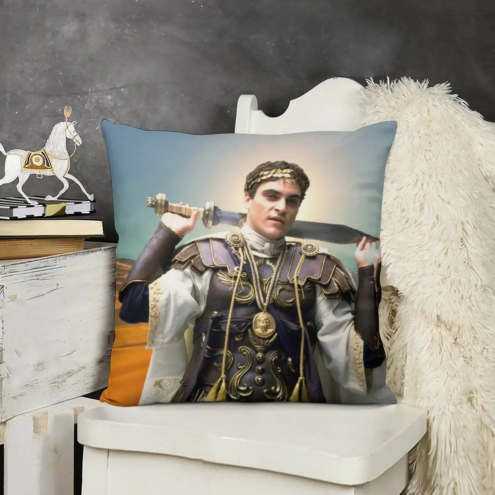 Хоакин Феникс - Гладиатор 2 декоративная подушка наволочка рождественские