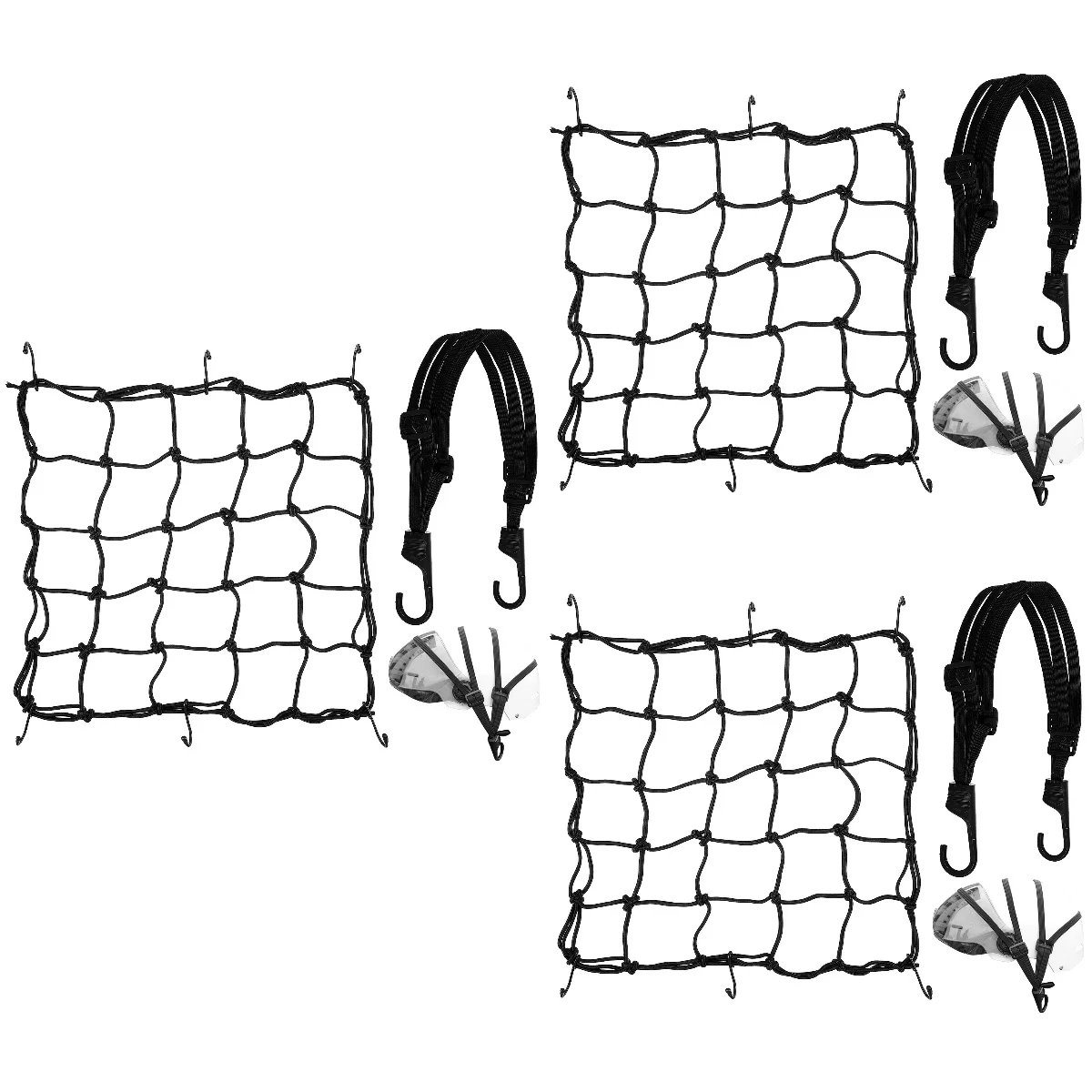 

3 комплекта, эластичная Сетчатая Сумка для автомобильного прицепа, мотоцикла, велосипеда