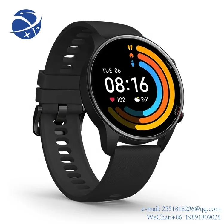 

YYHC Global Version Xiaomi Mi Watch Blood Oxygen GPS Fitness Tracker Heart Rate Monitor 5ATM Waterproof Mi Smart Watch