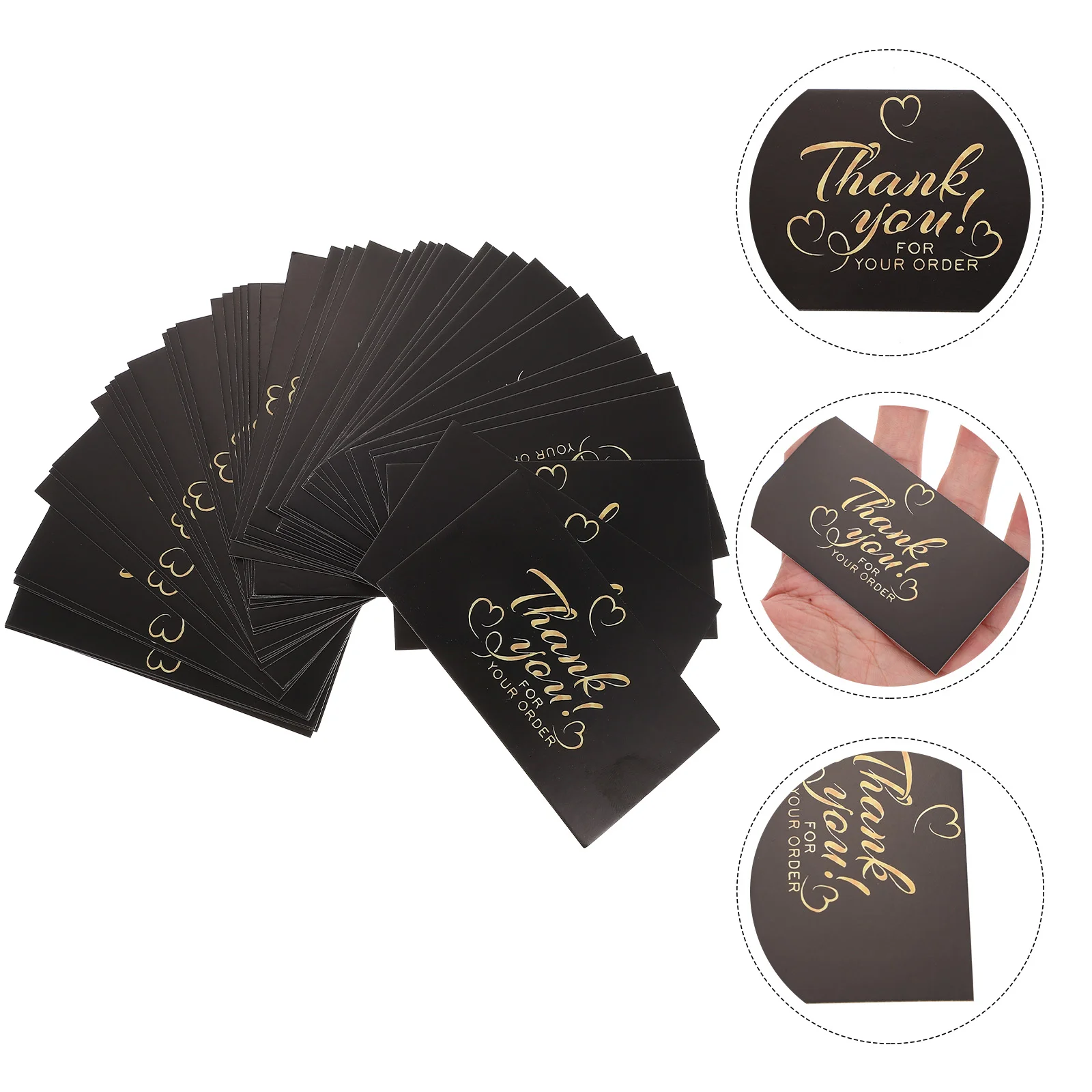 

Thank Youblessing Greeting Kids Business Gift Wedding Paper Bronzing Note Wishes Black Blank Message Postcardshot Invitation