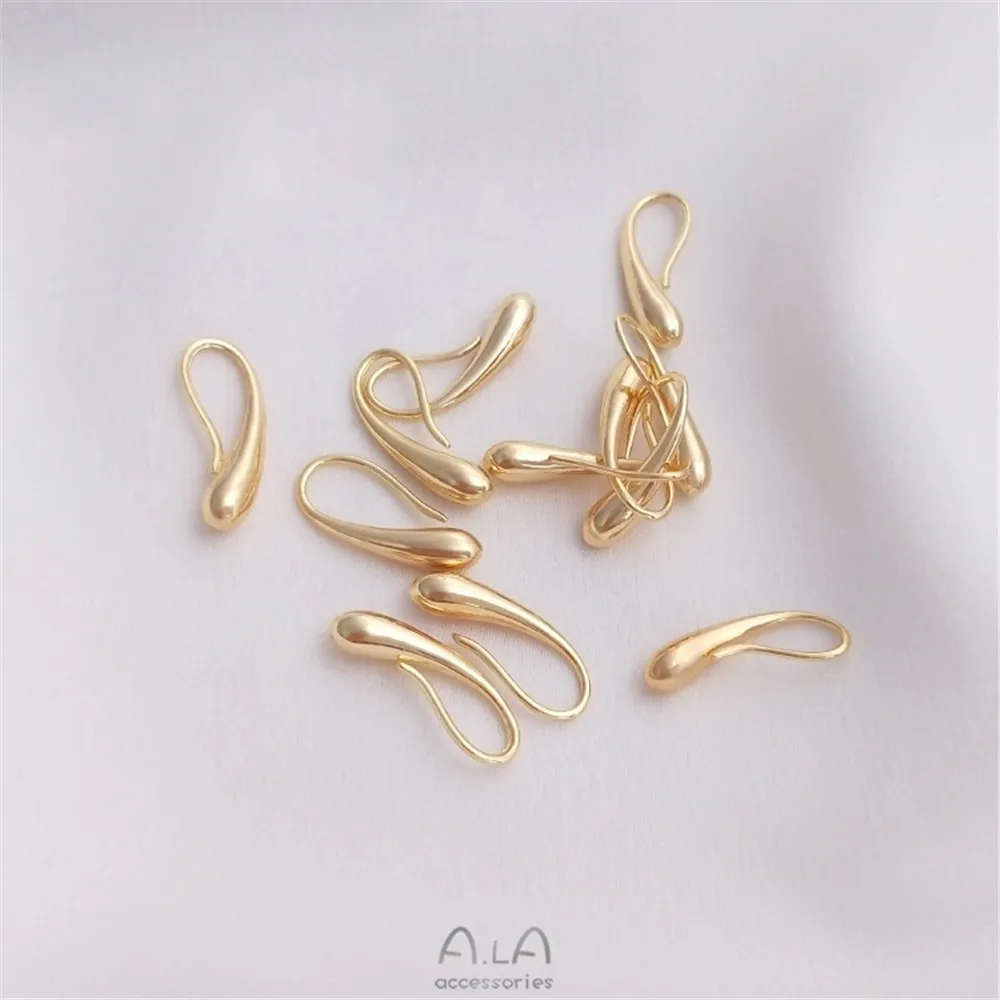 

14K gold clad simple teardrop ear hooks Netflix temperament fashion models earrings simple metal senior sense ear hooks