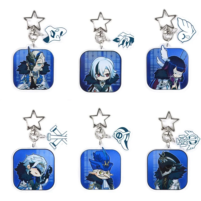

Anime Keychain Genshin Impact Acrylic Keyring Ornament Cartoon Cosplay Pendant Accessories Stand Pendant Animation Fans Gift
