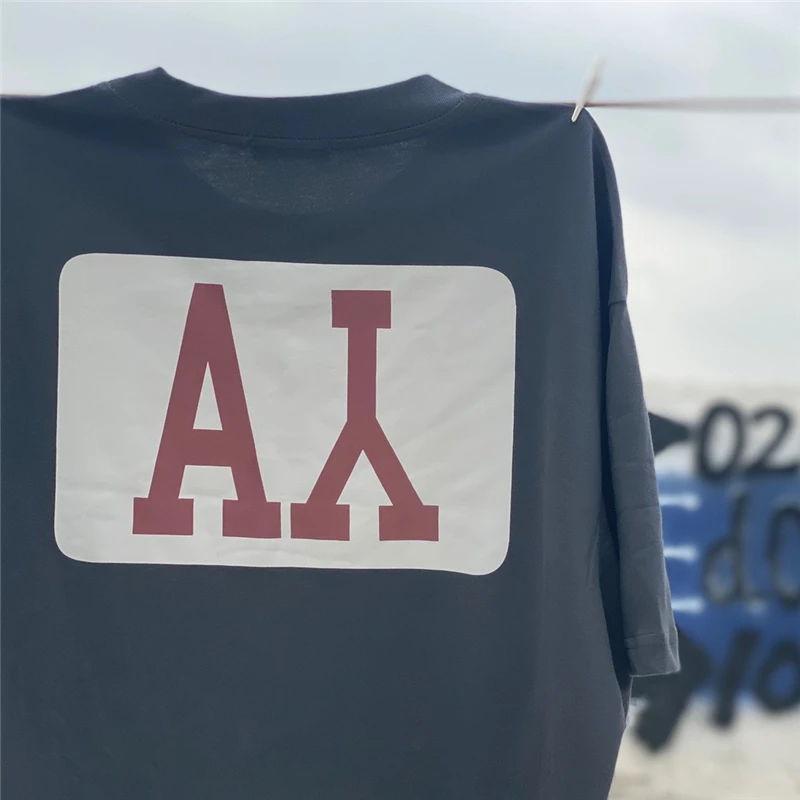 Футболка ASKYURSELF 22ss для мужчин и женщин тенниска оверсайз с надписью Old Street 1:1 |