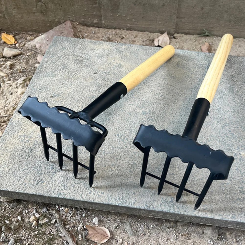 

Metal Rake Iron Hand Tools Hug The Grass Small Garden Cultivator Landscape Mini Rakes