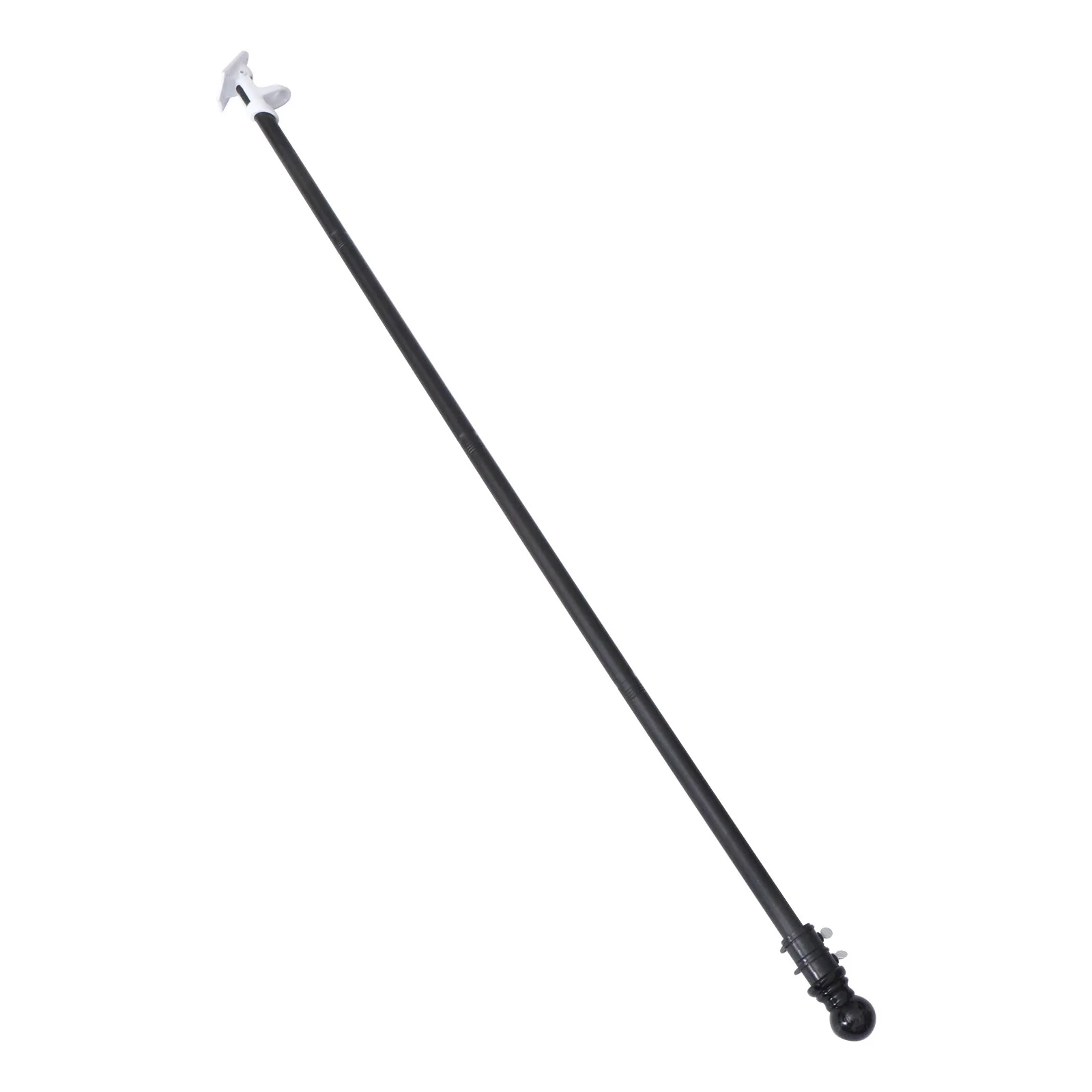 

Flagpole Set Garden Rotating Telescoping Hanging Flags Alloy Silver Car Accessories