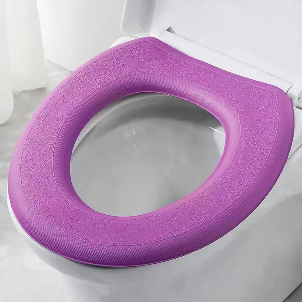 

Washable Sticker Foam Toilet Cover Waterproof Toilet Bathroom Soft Silicone Seasons Pad Cushion Closestool O-shape Four Sea J7j0