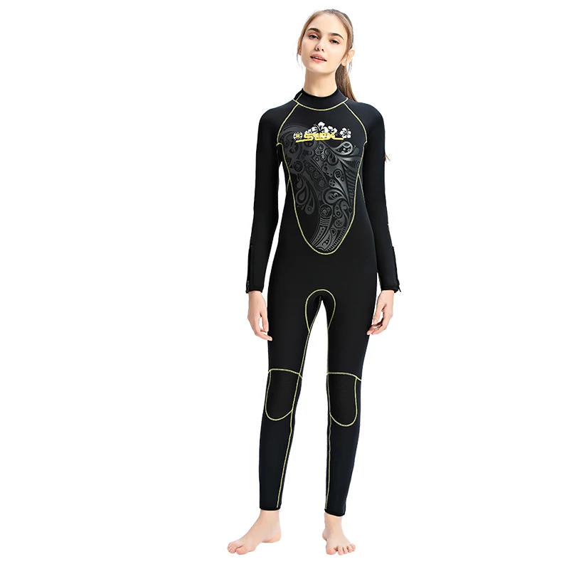 5mm Neoprene Wetsuits Women Swimwears Diving Suits Long Sleeves Warmer Girls Surfing Snorkeling Equipment