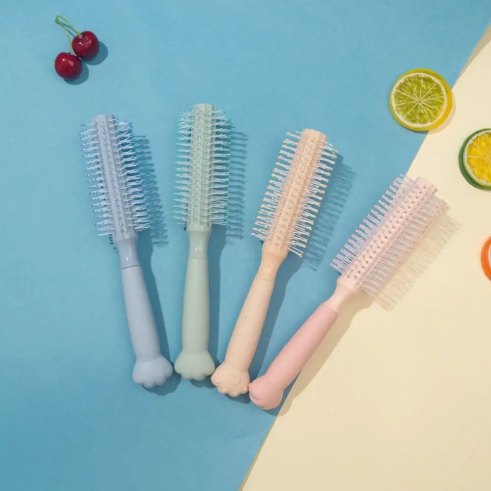 Пушистая милая расческа для завивки антистатическая пластиковая с подушкой