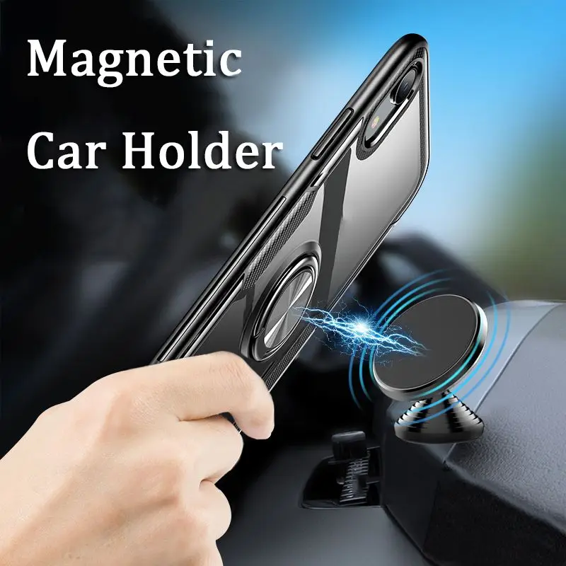 Для Oneplus 13R 5G ACE 5 Pro 13 R Чехол Прозрачная задняя крышка Магнитный держатель Кольцо