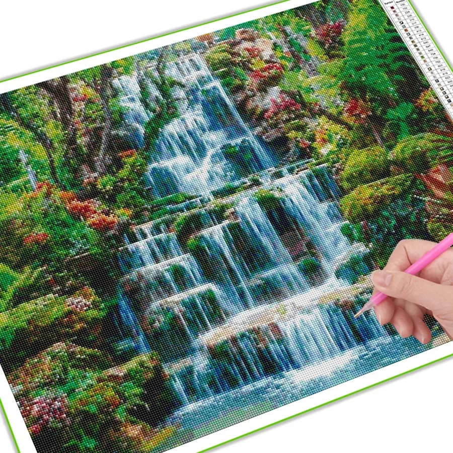 Алмазная мозаика сделай сам картина из природных пейзажей водопад новая