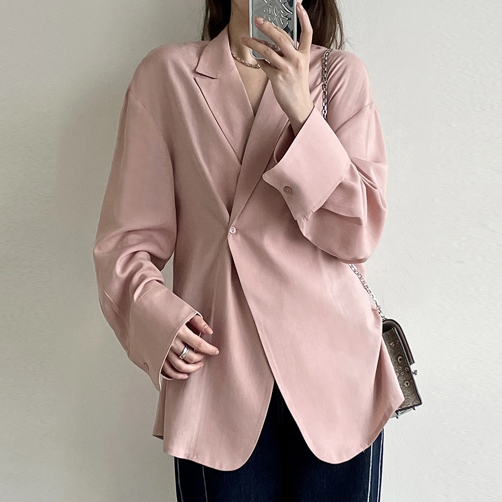 

Women Spring Pink Blouses Tops Loose Style Womens Tops And Blouses Fashion Long Sleevee Shirts Blusas Roupa Feminina