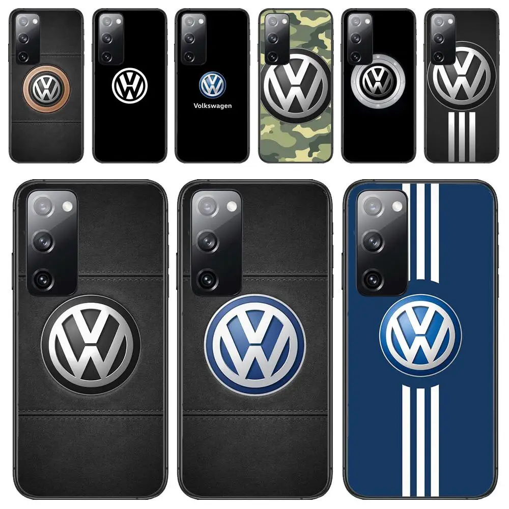 Роскошный автомобильный чехол для телефона Volkswagen VW, роскошный модный чехол для Samsung Galaxy S23, S21, S10, S30, S20, S22, S8, S9, S30 Pro Plus, Ultra Fe, чехлы