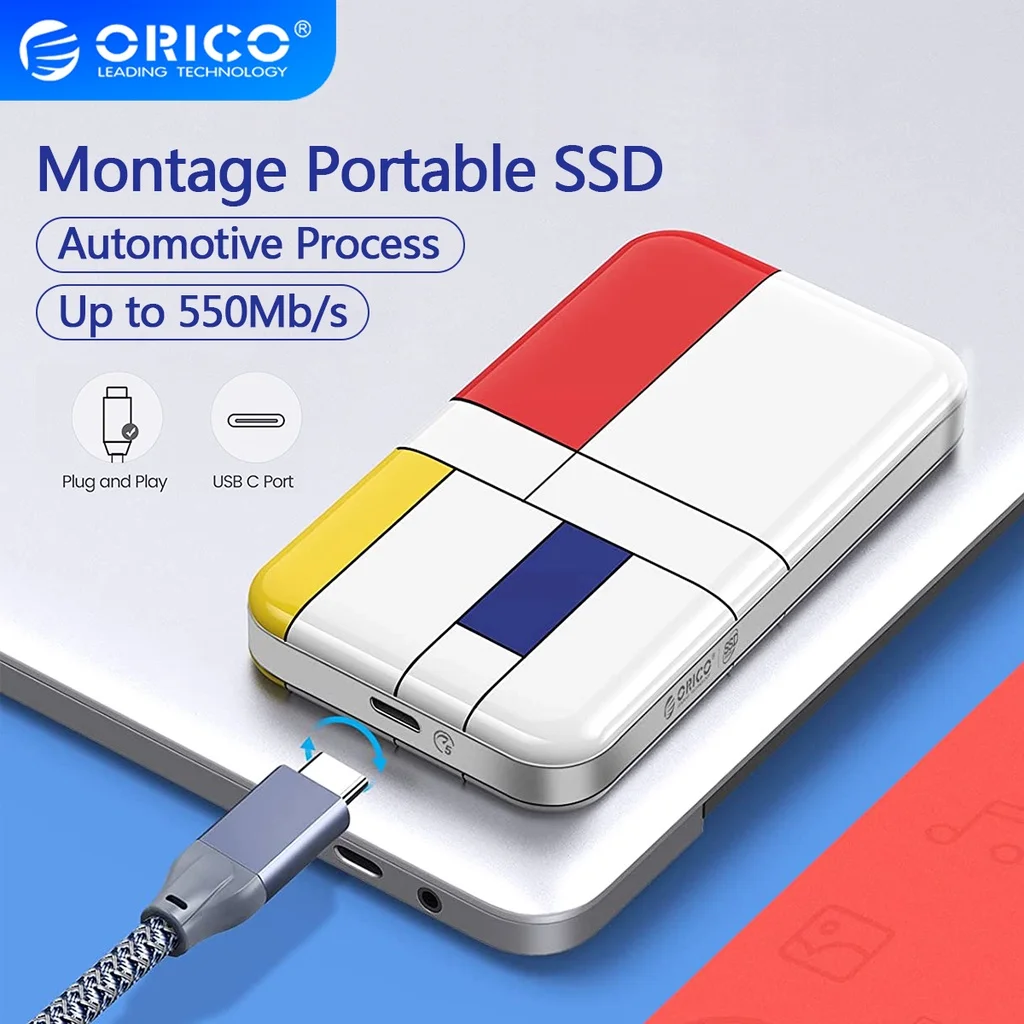 ORICO Portable SSD External Solid State Drive 1050MB/s USB 3.2 Gen 2 Type C Ssd for Laptop Notebooks PC caseORICO Official Store