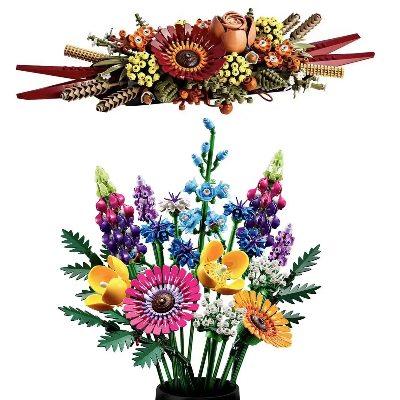 

2023 NEW 10313 Wildflower Bouquet Flowers 10314 Dried Flower Centrepiece Block Brick Toy Plant Botanical Home Decor Gift Adult