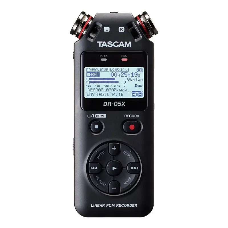 TASCAM DR05X Портативный цифровой диктофон для интервью USB-аудиоинтерфейс MP3 HD Ручка
