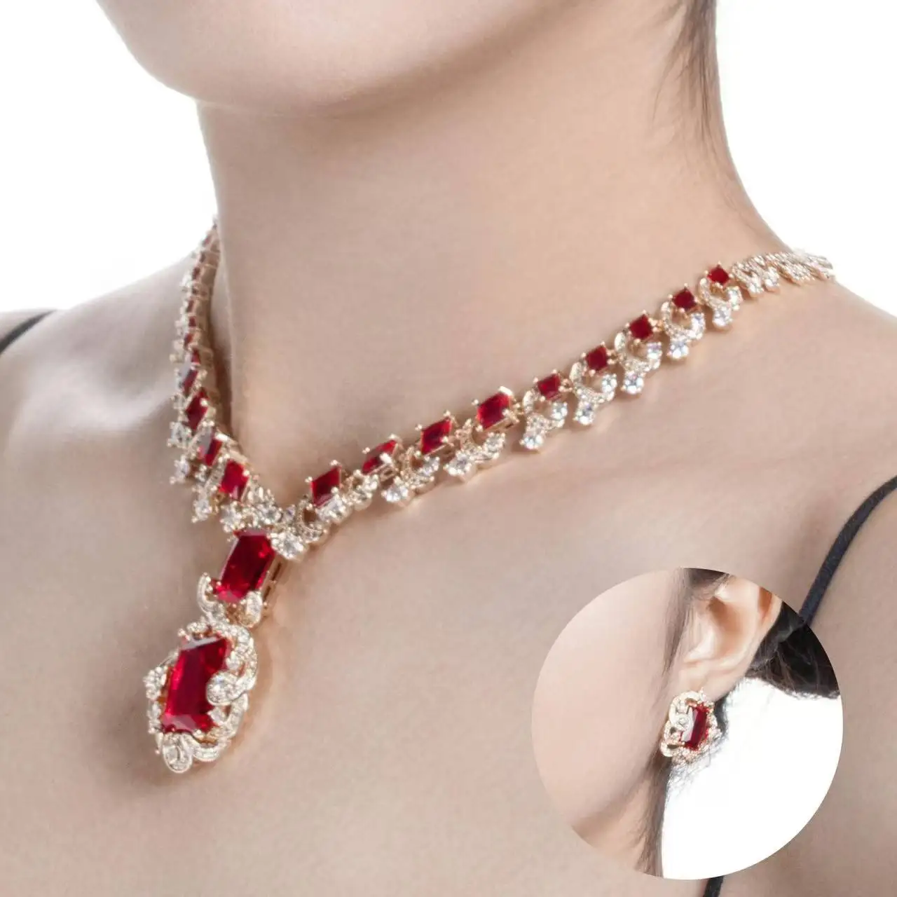 Комплект из колье и серёг ASNORA