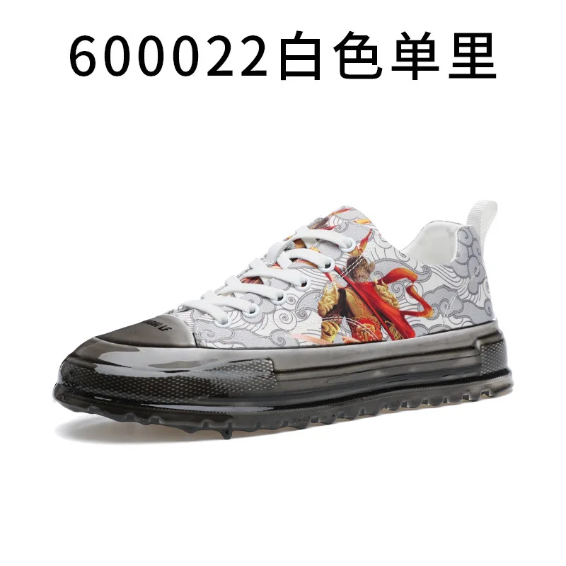 

Chinese Trendy Fashion Pioneer Printed Men's Shoes 2022 New Spring and Autumn All-match Low-top Single Shoes Men's Canvas Shoes