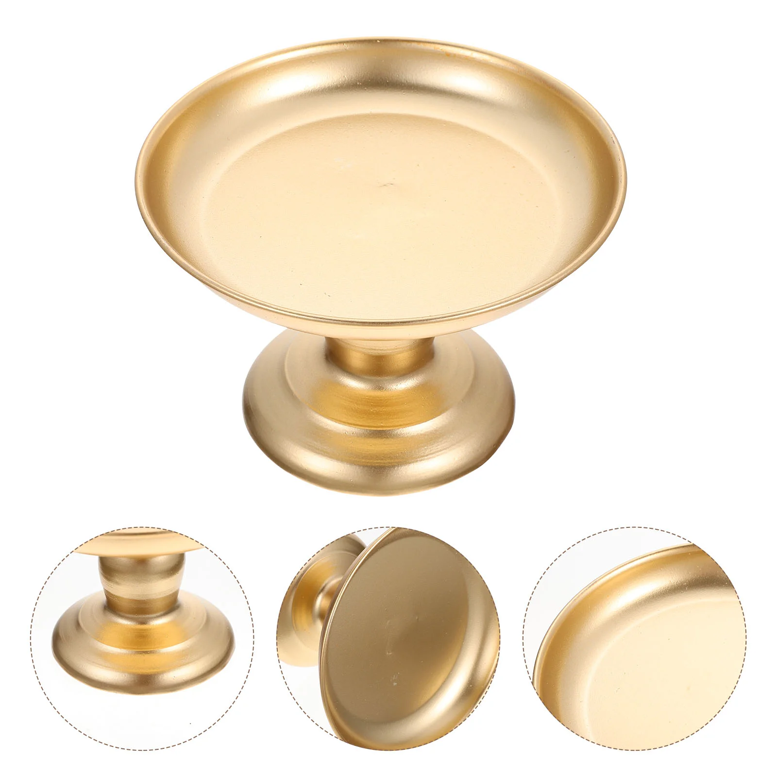 

Stand Plate Cake Fruit Dessert Serving Candy Holder Footed Cupcake Tray Display Bowl Metal Snackplatter Storage Wedding