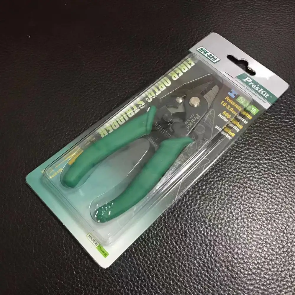 Quality assurance Pro'sKit 3 holes 8PK-326 Fiber Optical Stripper Stripping Cable Tool Made in Taiwan