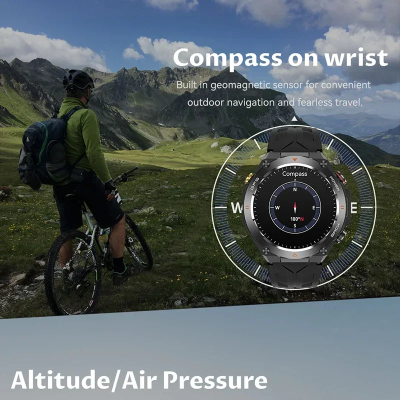 Смарт-часы с GPS компасом фонариком водонепроницаемые цвет в ассортименте