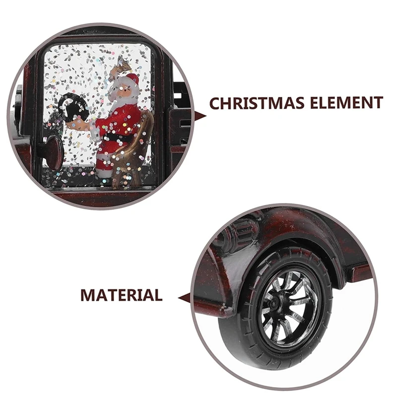 Ночник Санта-Снежный глобус Винтажный грузовик Рождественский настольный