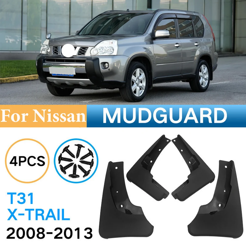 

High quality Car Mud Flaps For Nissan X-Trail T31 2008-2013 Xtrail Splash Guards Mud Flap Mudguards Fender 2009 2010 2011 2012