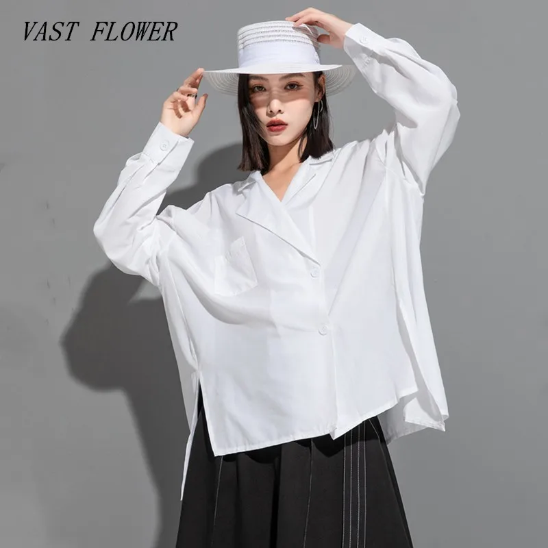 

long sleeve oversized vintage shirts & blouses for blouse Casual loose summer tops women 2023 button up shirt