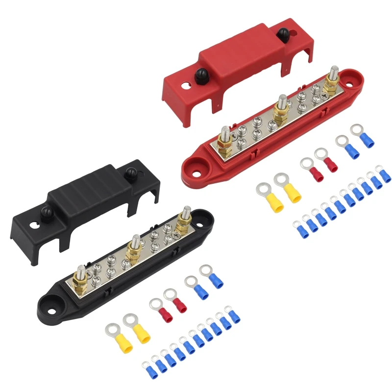 

Universal M6 Studs Bus Bar Ground Power Distribution Terminal Block Waterproof