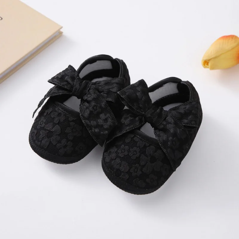 Летняя парусиновая прогулочная обувь для малышей с цветочным рисунком и бантом