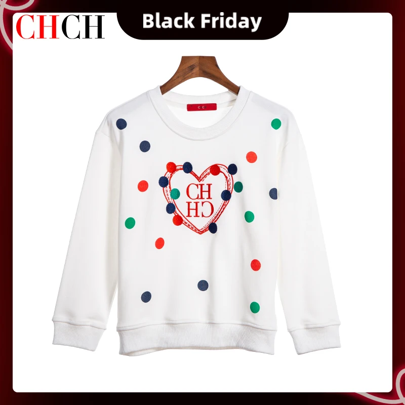 

CHCH Cute Embroider Sweaters For Girls Winter Kids Knitted Pullover Casual Long Sleeve Children'S Tops Girls boys Clothes