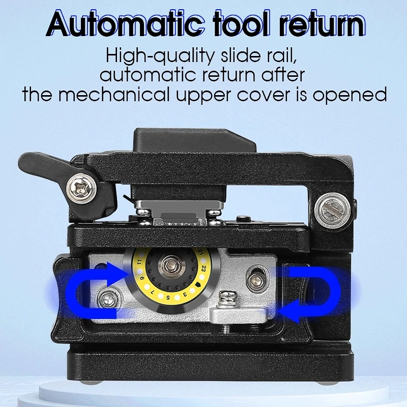 AUA-X1 New High-Precision Fiber Cleaver with Waste Fiber Box, Fiber Optic Cable Cutter, Fiber Fusion Splicer Cutter