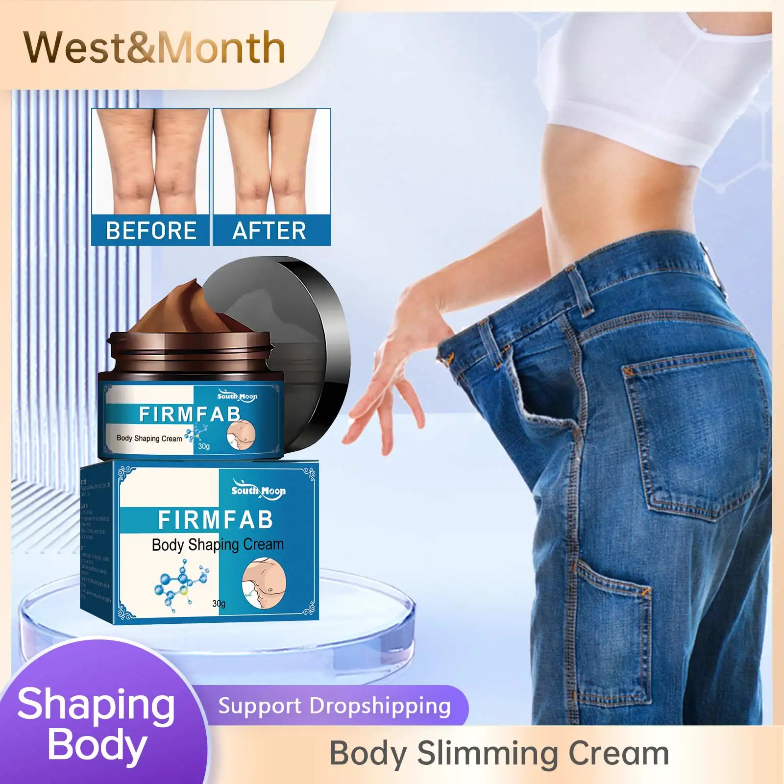 

Slimming Cream Firming Body Sculpting Cellulite Removal Weight Loss Thin Abdominal Leg Waist Shaping Fat Burning Massage Cream