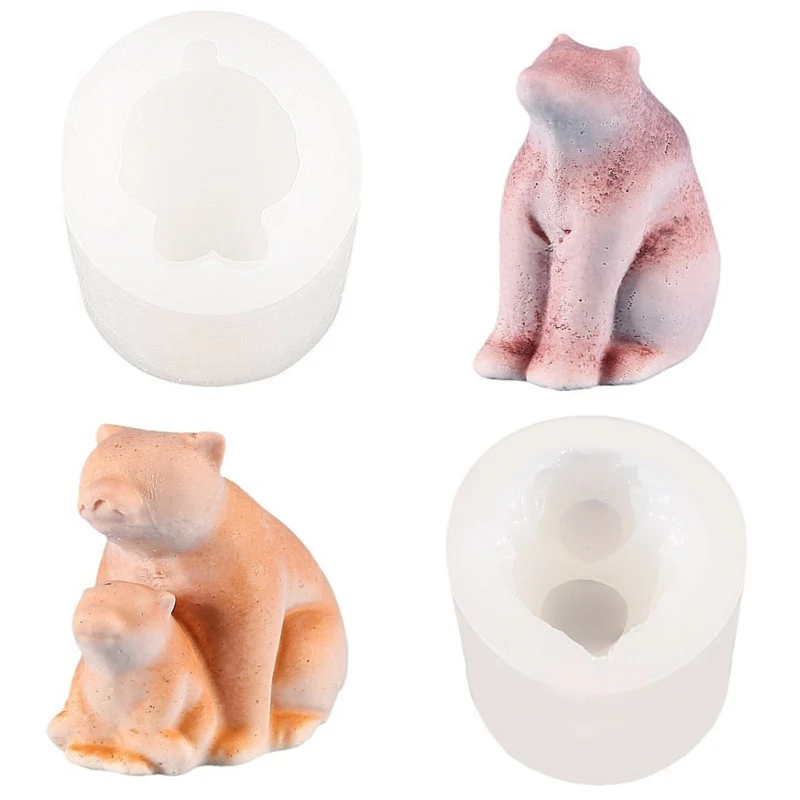 

3D Bear Candle Mold Mold Mousse Cake Mold for DIY Candle Cake Fondant Chocolate