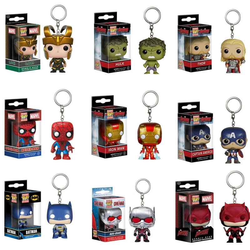 FUNKO pop Лига Справедливости супергерой Flash Aquaman Wonder Women Карманный Брелок фигурка коллекционная игрушка для детей Рождественский подарок