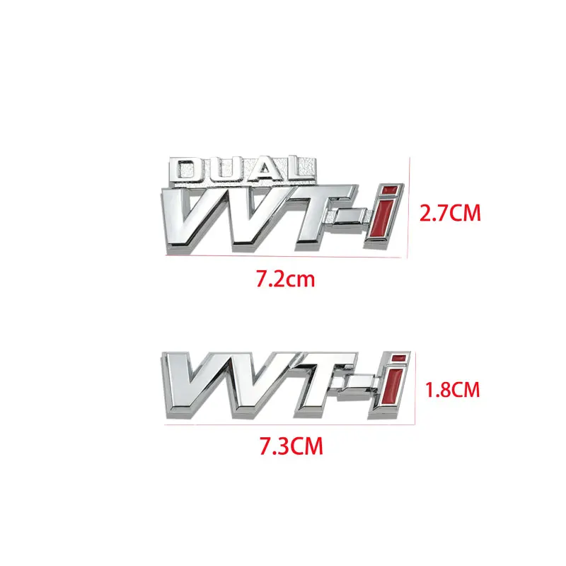 3D металлический сплав двойной логотип VVT-i VVTi хромированный значок на боковой
