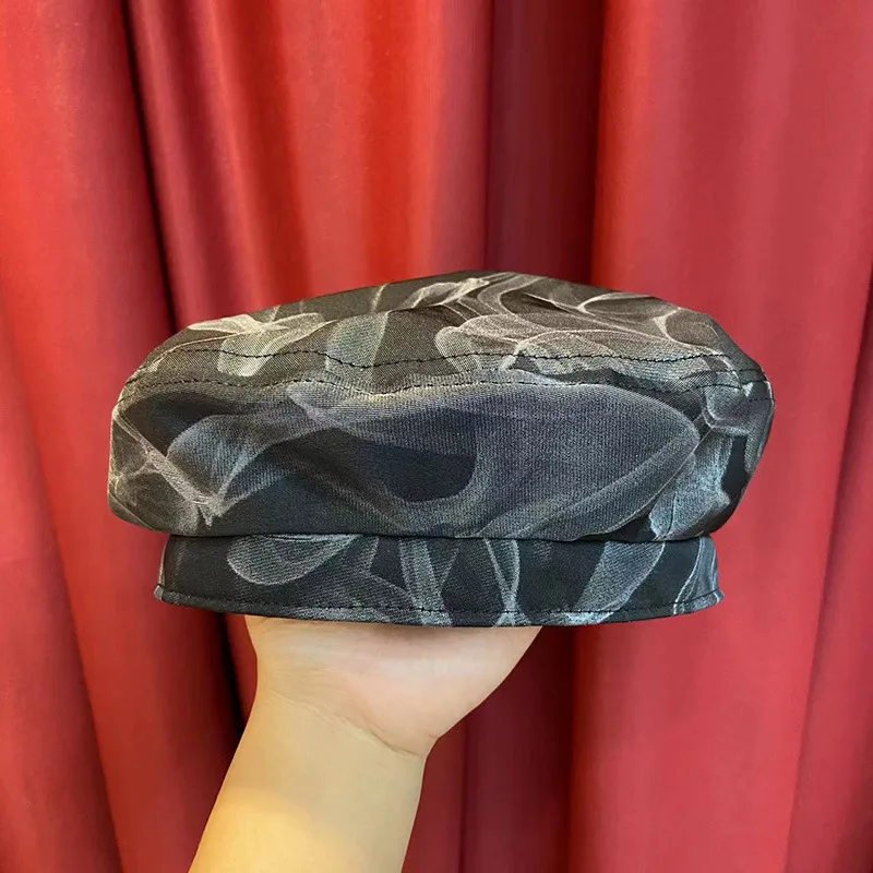 

202201-XX ins spring abstract line rendering fashion street beret hat men women Leisure painter hat