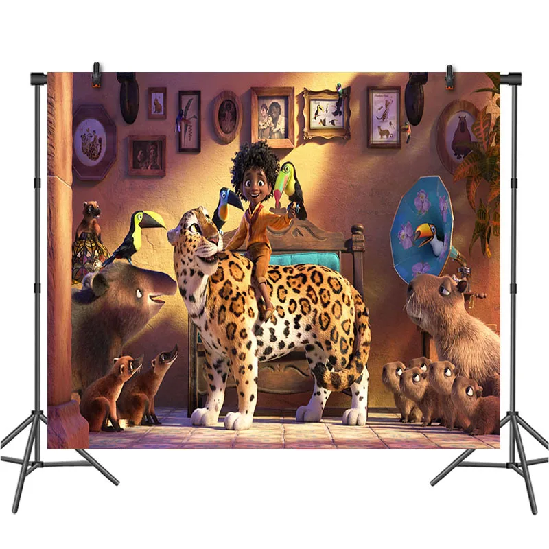 

Disney Encanto Theme Background Party Decoration Banner Kids Girls Birthday Party Decor Baby Shower Photo Backdrop Room Decor