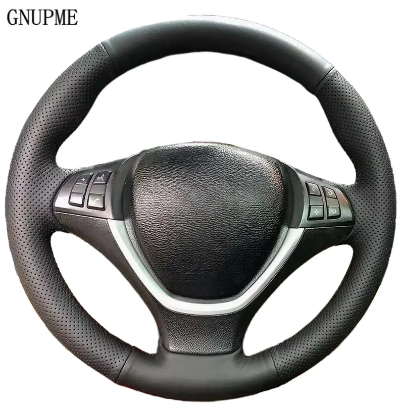 

Перфорированная кожа, прошитая вручную внутренняя отделка рулевого колеса автомобиля для BMW X5 E70 2006-2013 X6 E71 2008-2014 E72 2009 2010