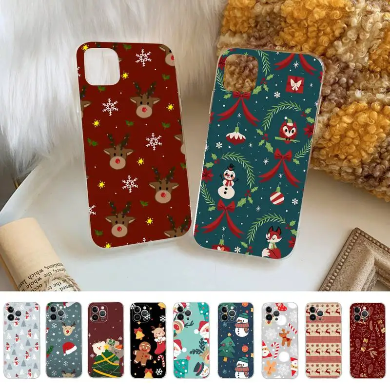 

Christmas Cartoon New Year Gift Phone Case Silicone Soft for iphone 14 13 12 11 Pro Mini XS MAX 8 7 6 Plus X XS XR Cover