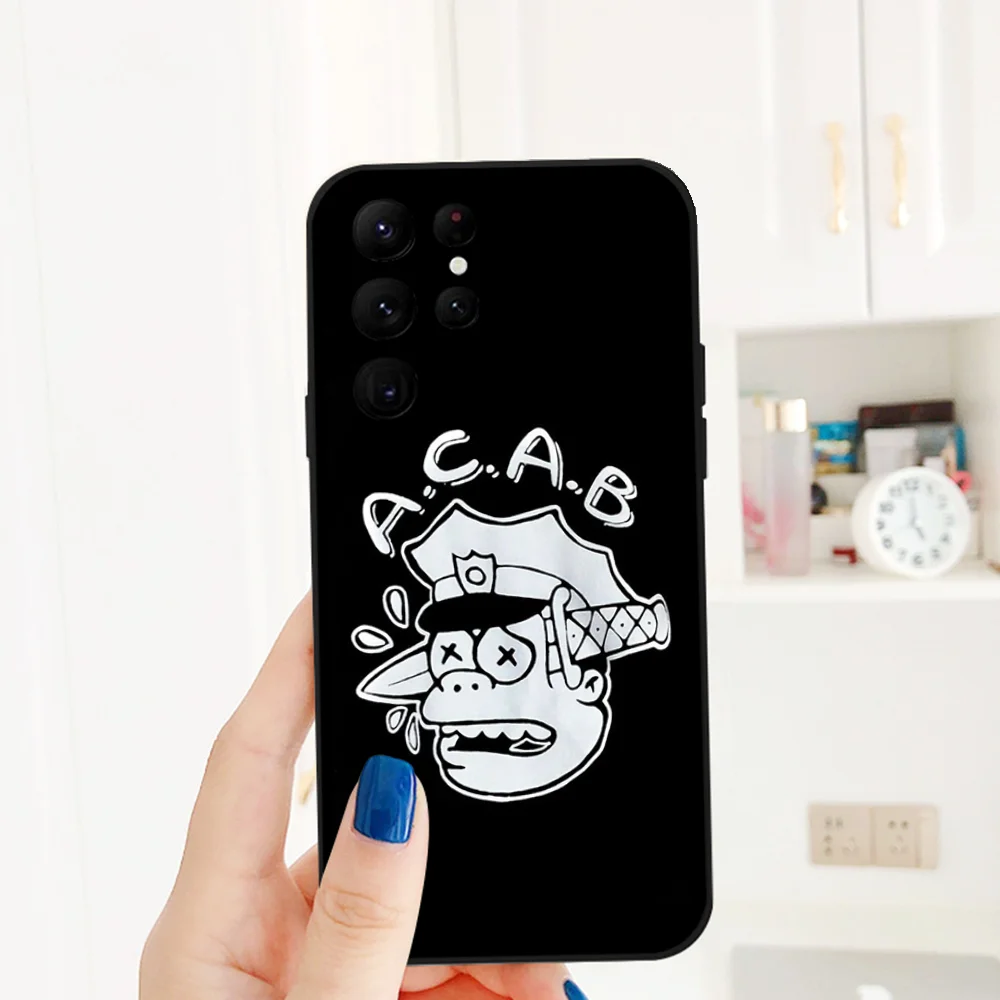 Чехол для телефона All Cops Are Bastards Acab Samsung S series s20 s21 s22 s23 s24 FE Plus Ultra TPU мягкий приятный
