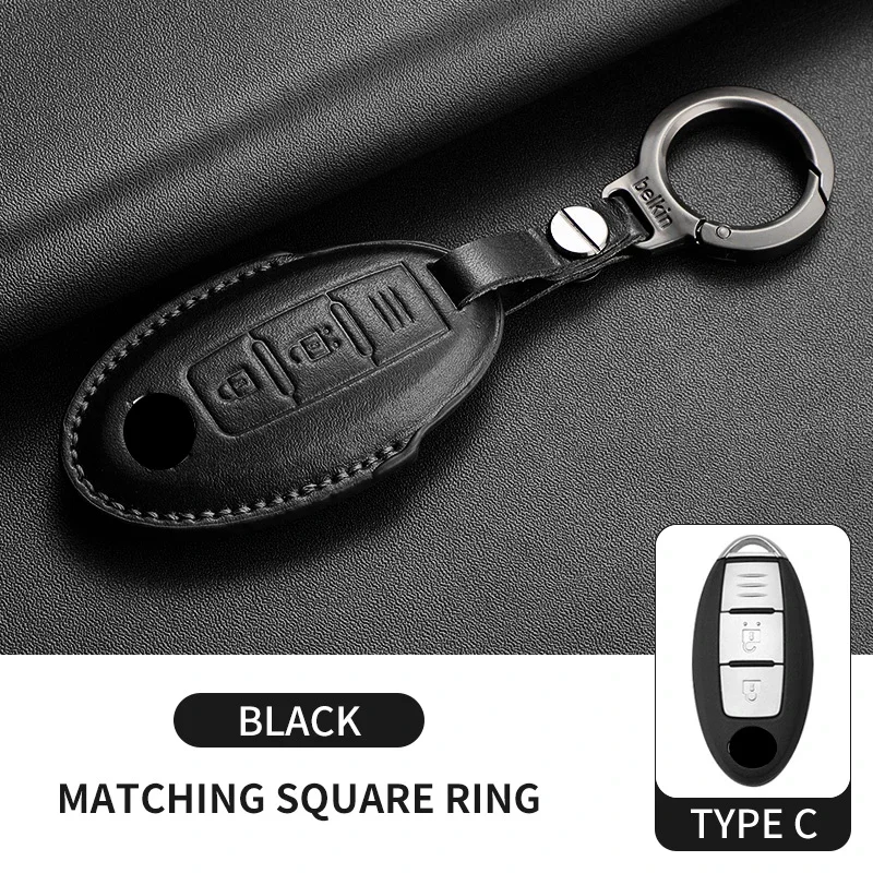 

Кожаный Чехол Для Ключей От Машины Nissan Для Rogue XTrail T32 T31 Qashqai J11 J10 Kicks Tiida Pathfinder Murano Juke Versa N...