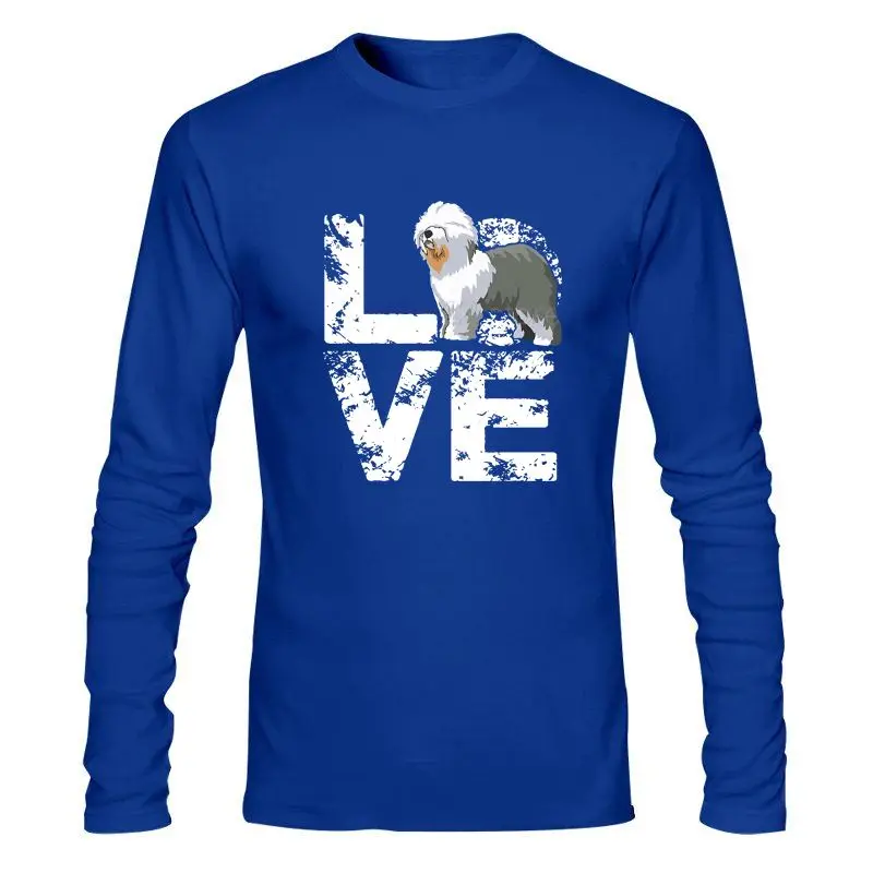 

Мужская одежда, новинка, мужские футболки с надписью Love Old English Sheep Sun