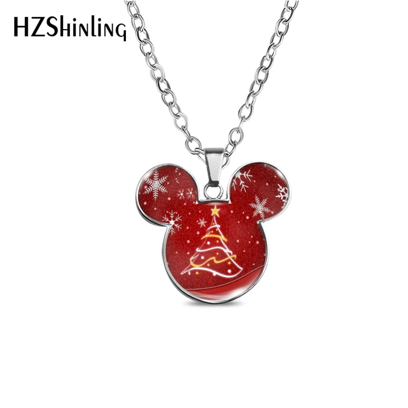 2022 Счастливого Рождества ожерелье в форме головы Микки Мауса подвеска модные