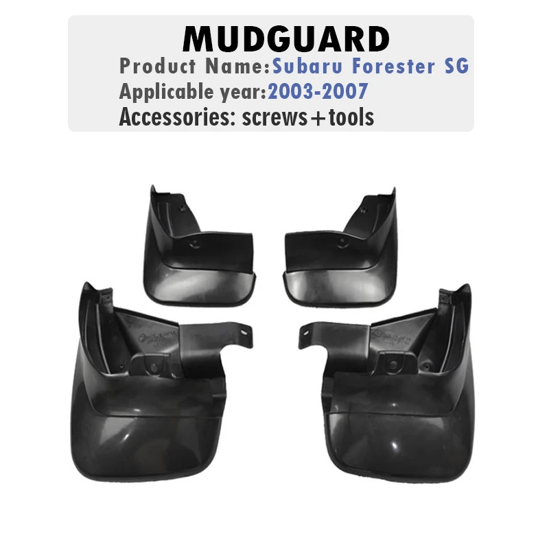 

2003 2004 2005 2006 2007 ДЛЯ SUBARU Forester SG Брызговики на крыло Брызговики Автомобильные аксессуары Передние и задние 4 шт.