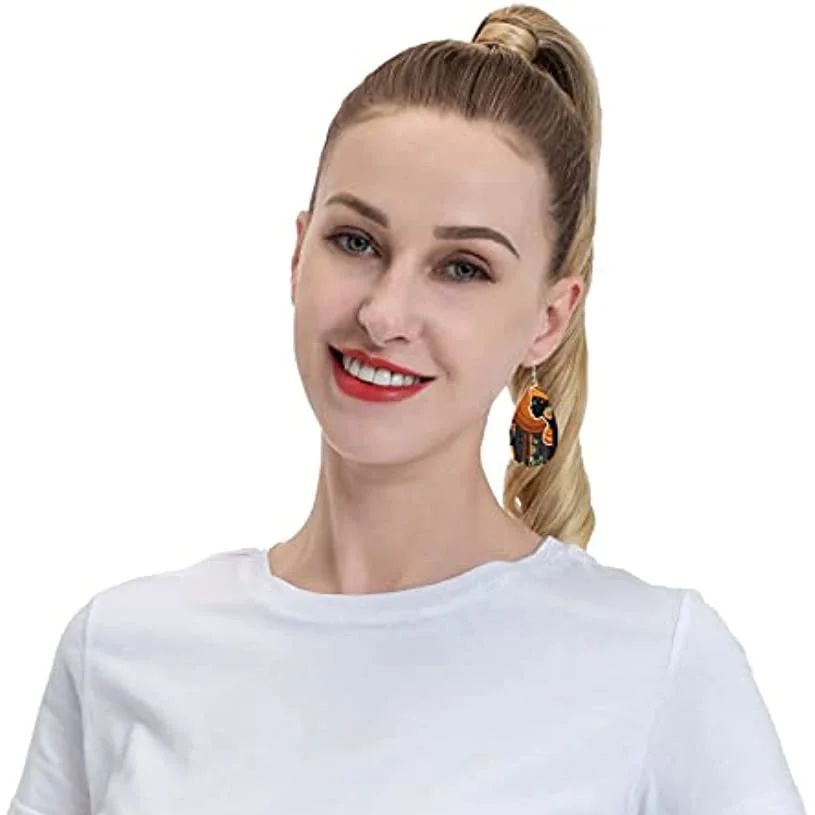 Женские серьги в африканском стиле