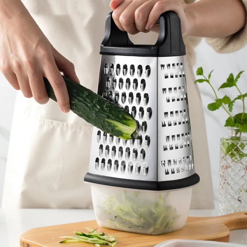 Four-side Box Grater Vegetable Slicer Tower-shaped Potato Cheese Grater Multi-purpose Vegetable Cutter Kitchen Accessories