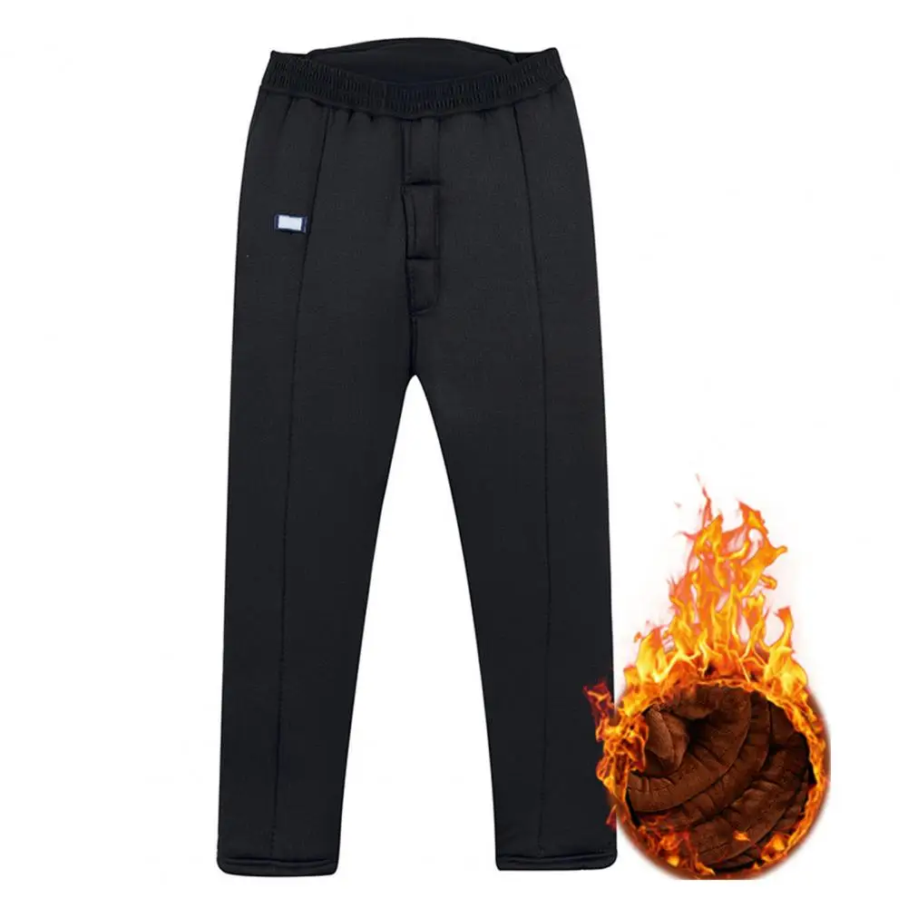 1 Set Trendy Skin-touch Plush Lining Loose Middle Aged Jacket Pants for Daily Wear Elderly Jacket Pants Elderly Outfit