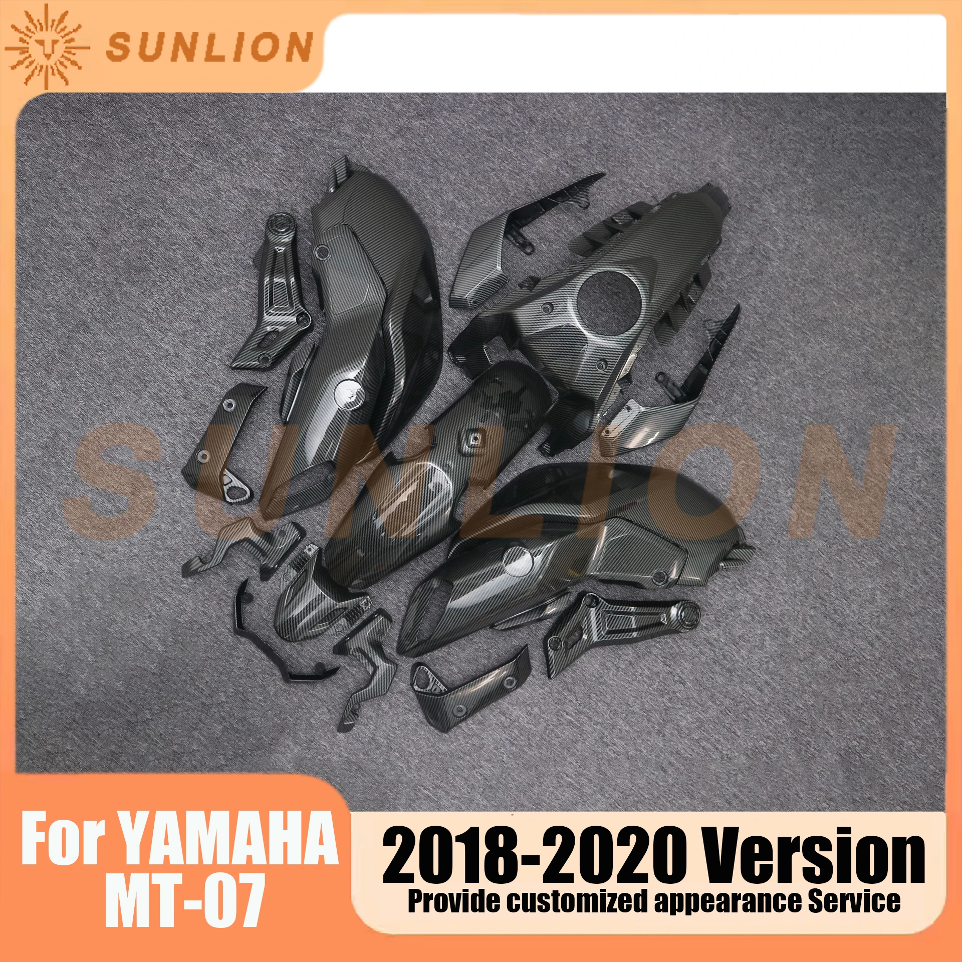 Для YAMAHA MT-07 MT07 2018 - 2020 из углеродного волокна окрашенный внешний вид Полный